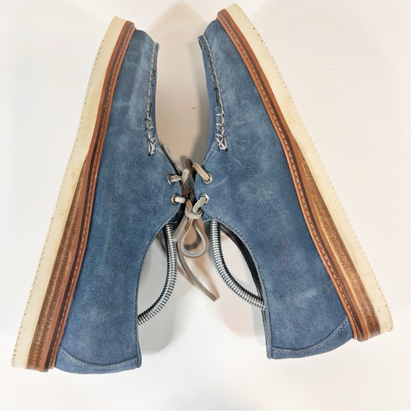 Sperry Gold Cup Cheshire Captain's Oxford Suede Blue Mens 10 Preppy Classicic - Picture 6 of 9